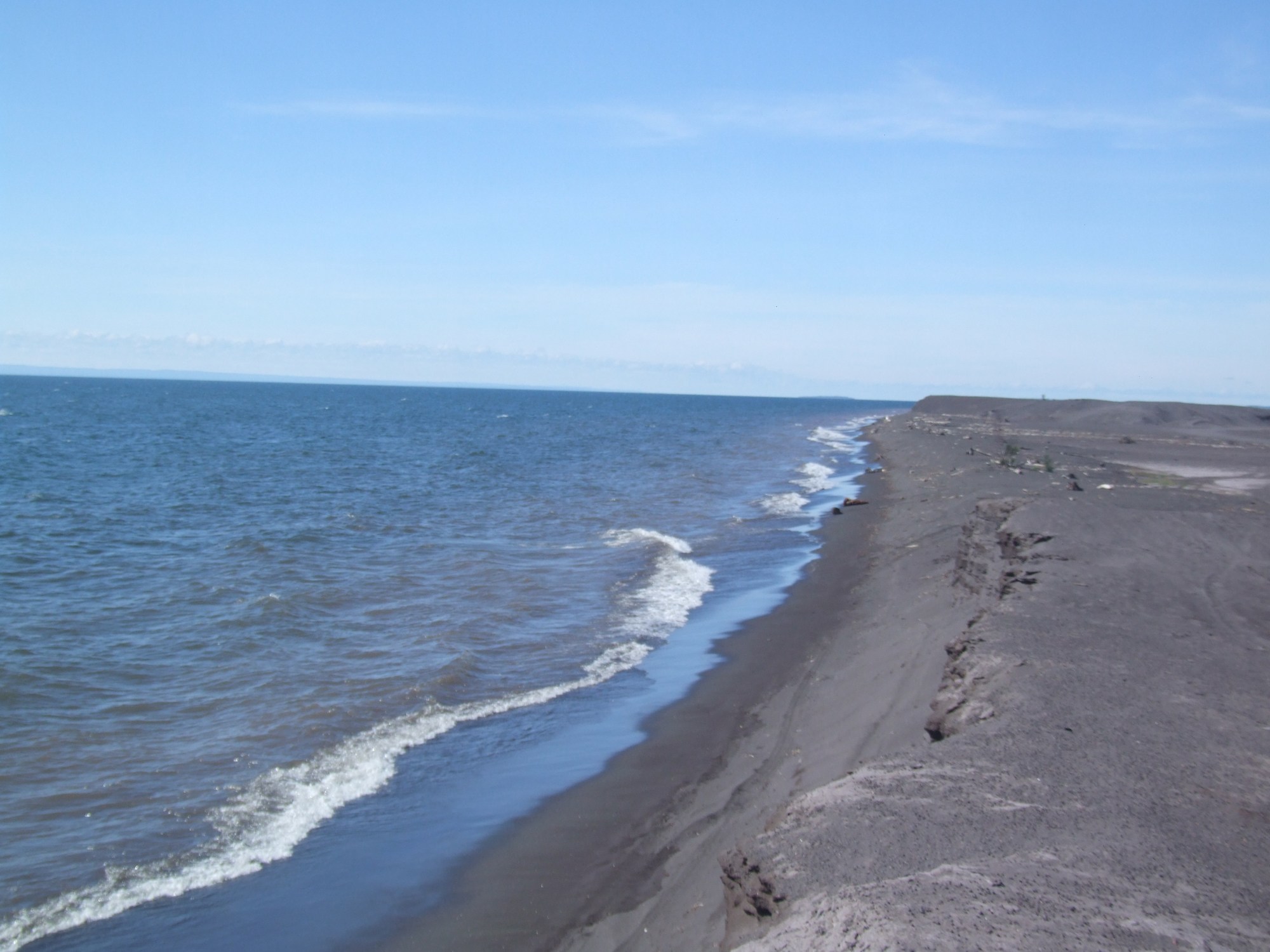 The black sands of Gay, Michigan, Keweenaw Peninsula.